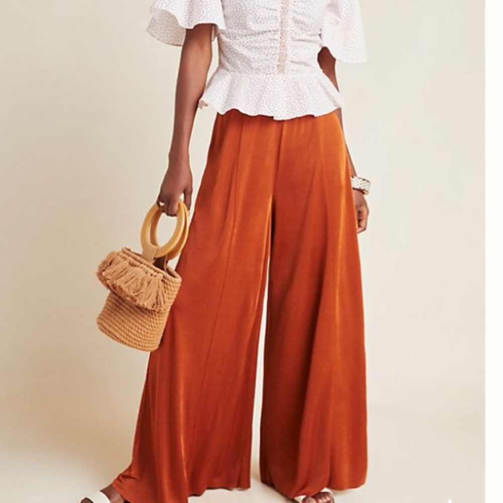 Shiloh Wide Leg Pants Rust
